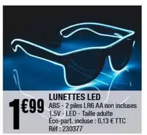 Lunettes Led offre à 1,99€ sur La Foir'Fouille