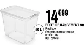 Boite De Rangement 80 offre à 14,99€ sur La Foir'Fouille