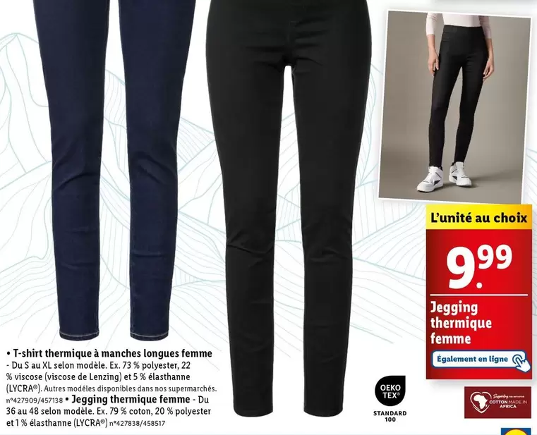 Jegging Thermique Femme offre à 9,99€ sur Lidl