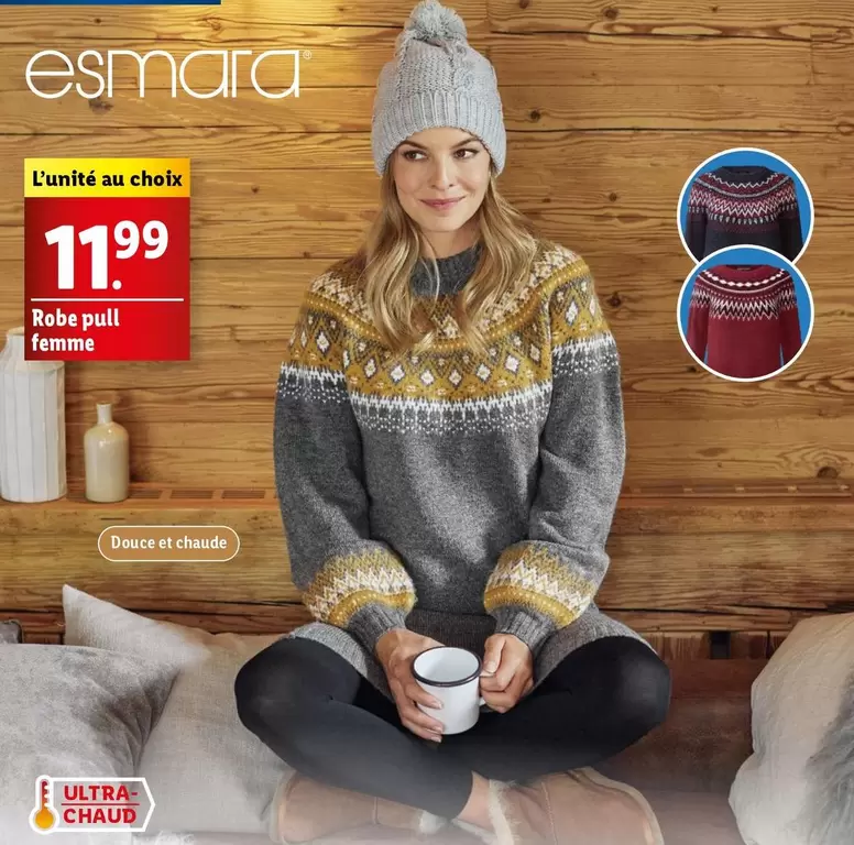 Esmara - Robe Pull Femme offre à 11,99€ sur Lidl