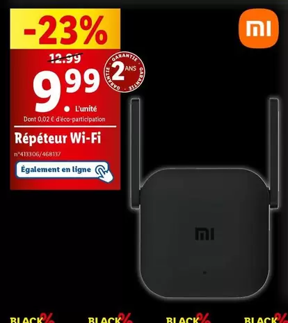 Xiaomi - Repéteur Wi-Fi offre à 9,99€ sur Lidl