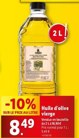 Huile D'Olive Vierge offre à 8,49€ sur Lidl