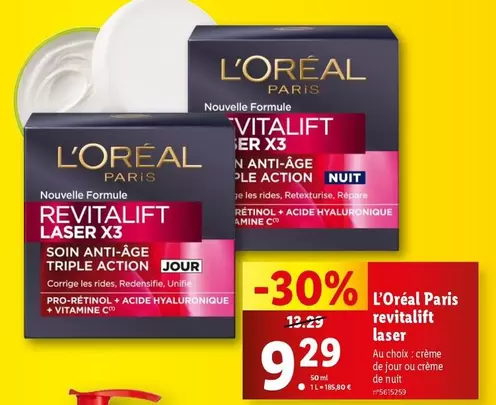 L'Oréal - Paris Revitalift Laser  offre à 9,29€ sur Lidl