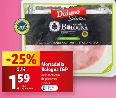 Mortadella Bologna IGP offre à 1,59€ sur Lidl