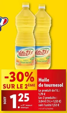 Vita D'Or - Huile De Tournesol offre à 1,79€ sur Lidl