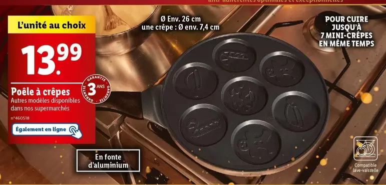 Poêle À Crêpes offre à 13,99€ sur Lidl