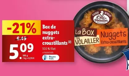 L'Étal Du Volailler - Box De Nuggets Extra- Croustillants offre à 5,09€ sur Lidl