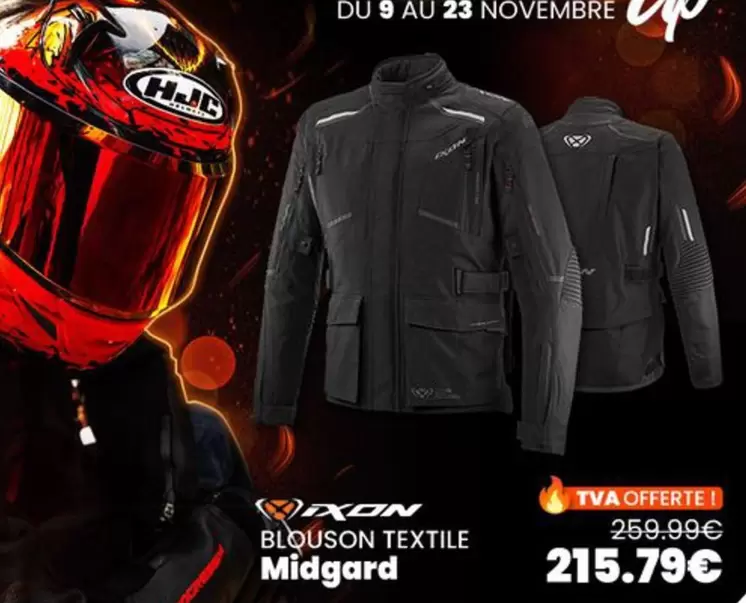 Blouson Textile Midgard offre à 215,79€ sur Moto-Axxe