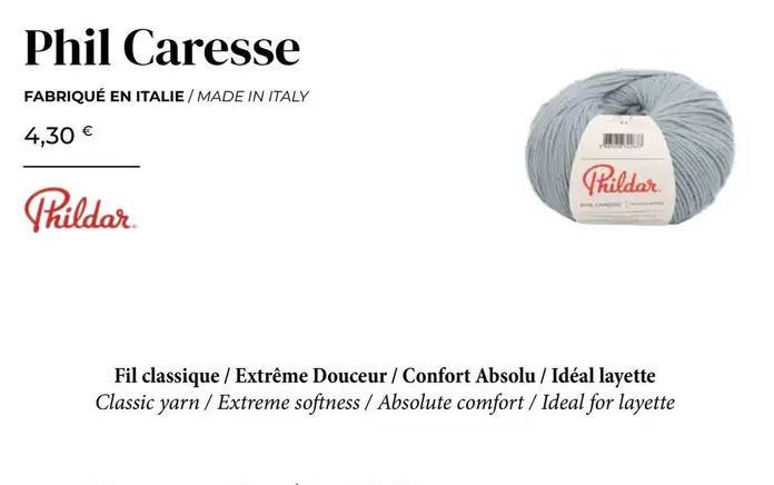 Phildar - Phil Caresse offre à 4,3€ sur Phildar