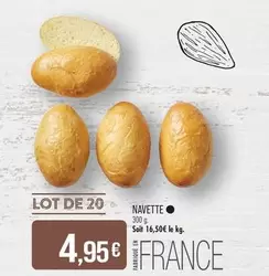 Navette offre à 4,95€ sur Supermarché Match