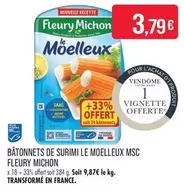 Fleury Michon - Batonnets De Surimi Le Moelleux Msc offre à 3,79€ sur Supermarché Match