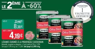 Cassegrain - Légumes Cuisinés À La Provençale offre à 4,19€ sur Supermarché Match