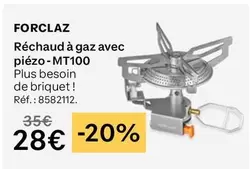 Rechaud À Gaz Avec Piézo-MT100 offre à 28€ sur Decathlon