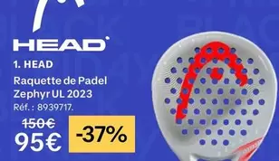 Requette De Padel Zephyr Ul 2023 offre à 95€ sur Decathlon