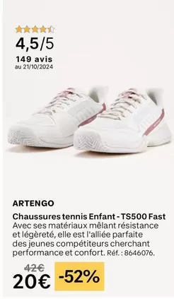 Chaussures Tennis Enfant Ts500 Fast offre à 20€ sur Decathlon