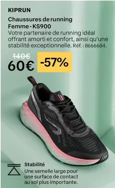 Chaussures De Running Femme-Ks900 offre à 60€ sur Decathlon