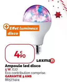 Lexman - Ampoule Led Disco offre à 4,9€ sur Weldom