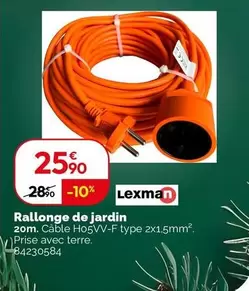 Lexman - Rallonge De Jardin offre à 25,9€ sur Weldom