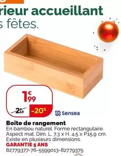 Sensea - Boîte De Rangement offre à 1,99€ sur Weldom