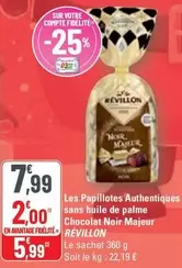 Révillon - Les Papillotes Authentiques Sans Huile De Palme Chocolat Noir Majeur offre à 7,99€ sur G20