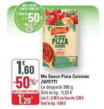 Ma Sauce Pizza Cuisinée offre à 1,6€ sur G20