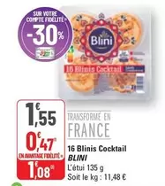 Blini - 16 s Cocktail offre à 0,47€ sur G20