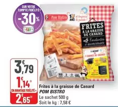 Canard - Frites À La Graisse De offre à 1,14€ sur G20