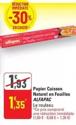 Papier Cuisson Naturel En Feuilles offre à 1,35€ sur G20