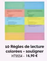 10 Règles De Lecture Colorées-Souligner offre à 16,9€ sur HopToys