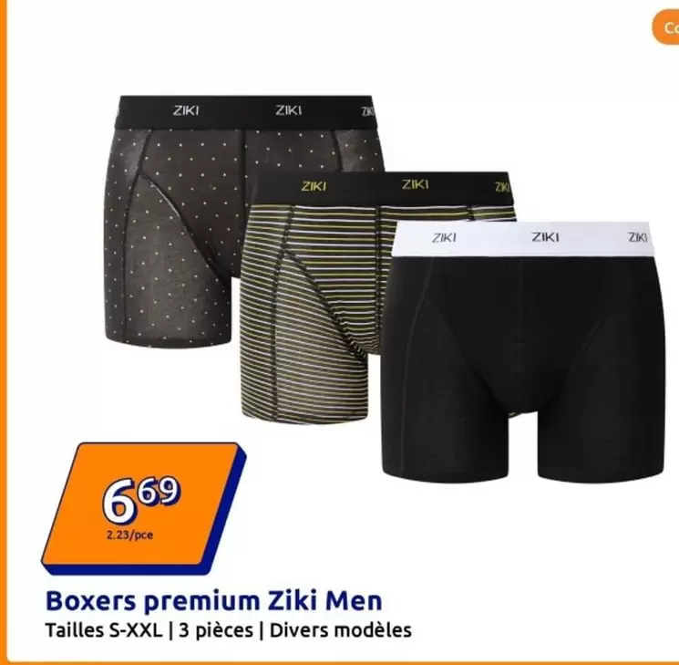 Boxers Premium Men offre à 6,69€ sur Action