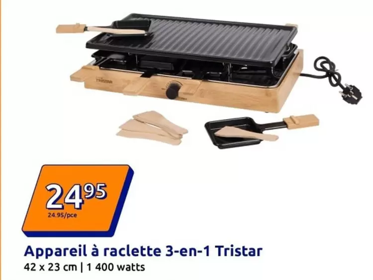 Tristar - Appareil À Raclette 3-en-1 offre à 24,95€ sur Action