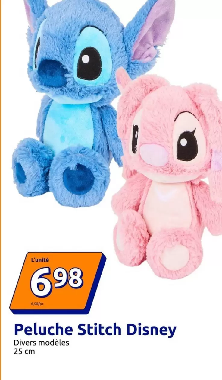 Stitch - Peluche  Disney offre à 6,98€ sur Action