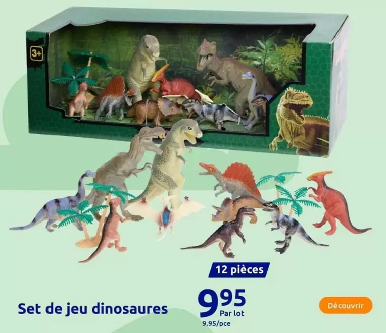 Set De Jeu Dinosaures offre à 9,95€ sur Action