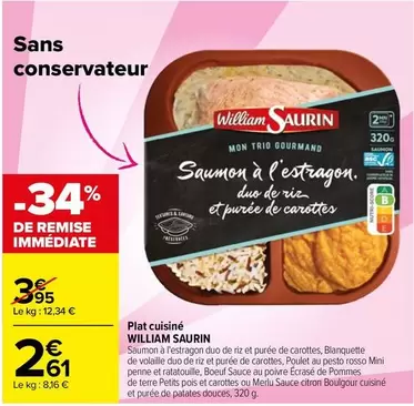 William Saurin - Plat Cuisiné offre à 2,61€ sur Carrefour City