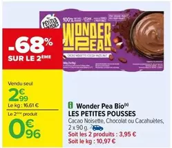 Les Petites Pousses - Wonder Pea Bio offre à 2,99€ sur Carrefour City