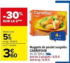 Carrefour - Nuggets De Poulet Surgelés offre à 5,15€ sur Carrefour City