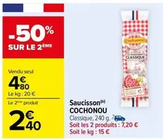 Cochonou - Saucisson offre à 4,8€ sur Carrefour City