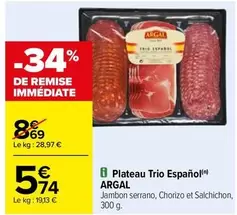 Argal - Plateau Trio Español offre à 5,74€ sur Carrefour City