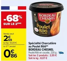 Bordeau Chesnel - Spécialité Charcutière Au Poulet Rôti offre à 2,69€ sur Carrefour City