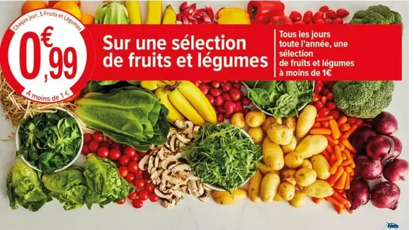 Sur Une Sélection De Fruits Et Légumes offre à 0,99€ sur Carrefour City