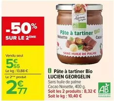 Lucien Georgelin - Pâte À Tartiner Bio offre à 5,55€ sur Carrefour City