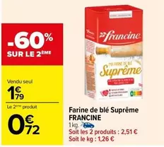 Francine - Farine De Blé Supreme offre à 1,79€ sur Carrefour City