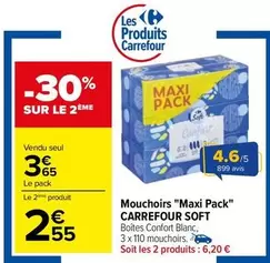 Carrefour - Mouchoirs "Maxi Pack" Soft offre à 3,65€ sur Carrefour City