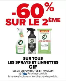 Cif - Sur Tous Les Sprays Et Lingettes offre sur Carrefour City