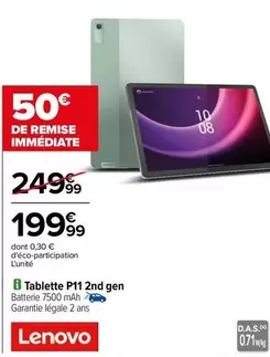 Lenovo - Tablette P11 2nd Gen offre à 199,99€ sur Carrefour City