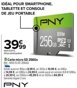 PNY - Carte Micro SD 256Go offre à 39,99€ sur Carrefour City