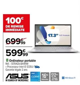 Asus - Ordinateur Portable offre à 599,99€ sur Carrefour City