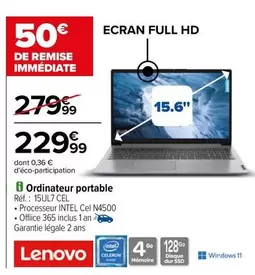 Lenovo - Ordinateur Portable offre à 229,99€ sur Carrefour City