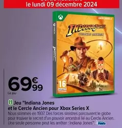 Jeu "indina Jones Et Le Cercle Ancien Pour Xbox Series X offre à 69,99€ sur Carrefour City