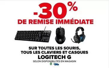 Logitech - Sur Toutes Les Souris, Tous Les Claviers Et Casques offre sur Carrefour City